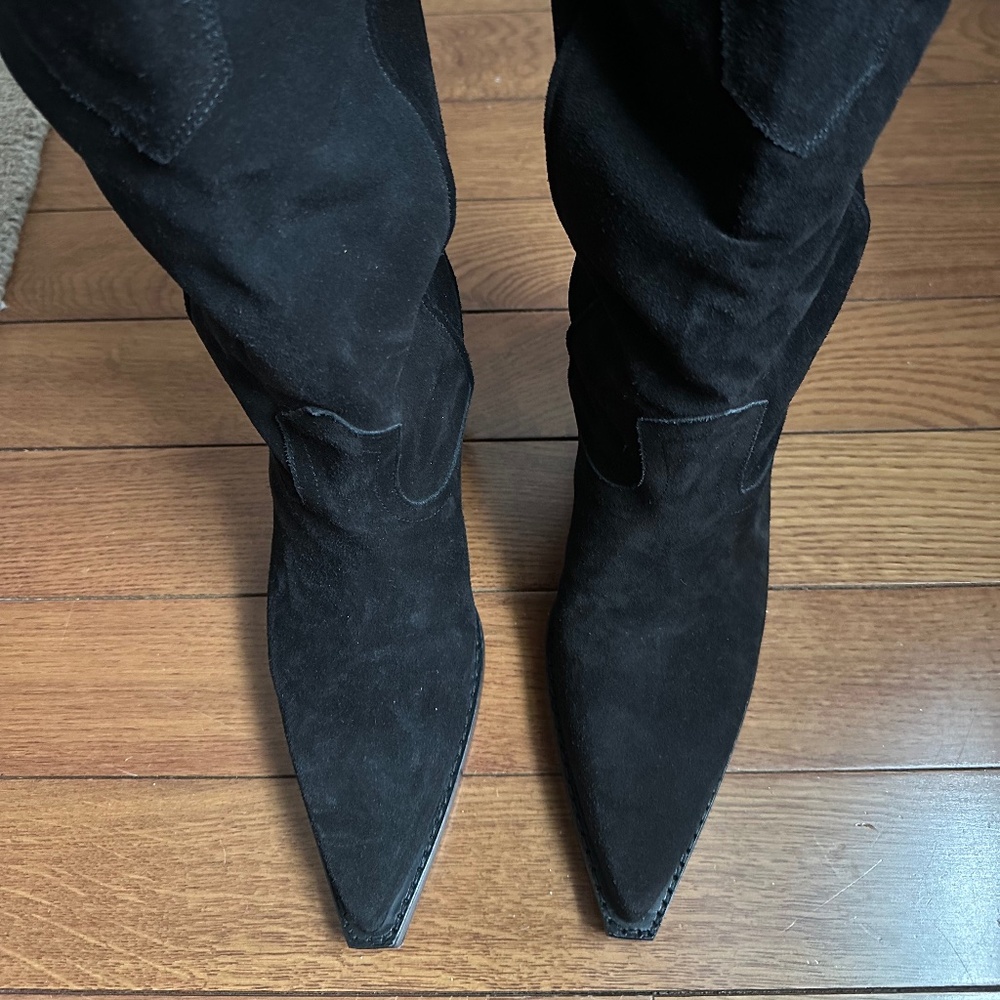 Paris Texas Dakota Boot in Black Suede